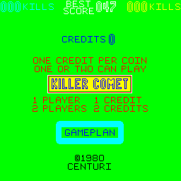 Killer Comet Title Screen